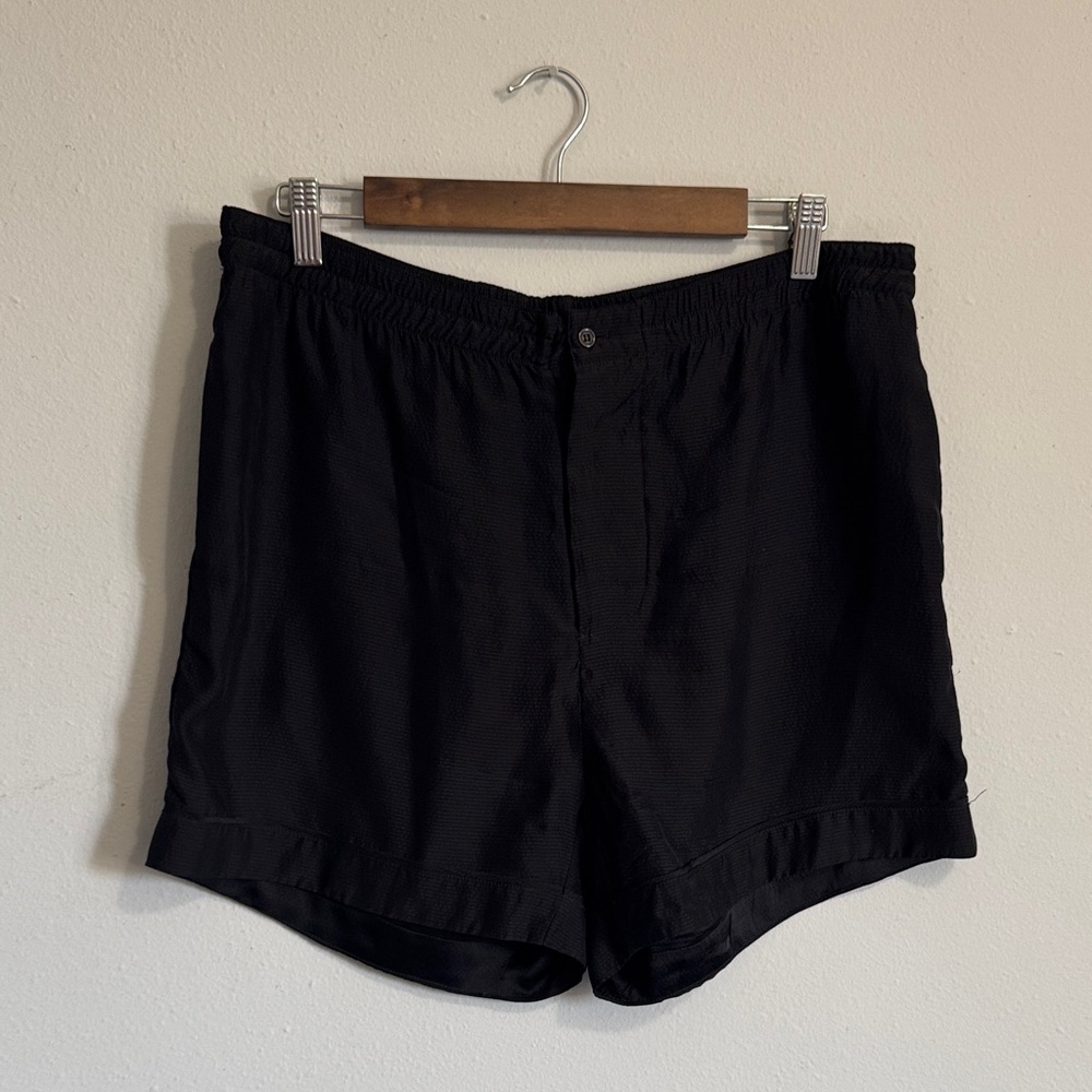 Ganni Black Silk Shorts